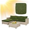 SYLC Impermeabile Federe Per Cuscino Divano Copricuscini Per Giardino Rattan Per Esterni E Patio, Coperte Del Cuscino Con Cerniera Per L/angolo (1 pz 55×45×10 cm,Army green)