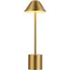 PYRAMIDEA Lampada da Tavolo Ricaricabile senza fili con Presa USB, 3 colori, Led regolabile, Oro LRP12G