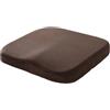 Surwin Cuscino Memory Foam Sedia per Sedersi, Colore Solido Cuscino Antidecubito Ciambella Cuscino Ergonomico Sedia Ufficio per Alleviare Dolore alla Schiena (40x40x6cm,Marrone)