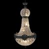 FIRVRE Lampadario in Cristallo Moderno Bronzo Lampada a sospensione vintage Plafoniera con Catena Regolabile per Camera da Letto Soggiorno Sala da Pranzo Corridoio