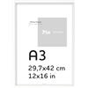 Pix FRAMES Cornice Foto - 29,7x42 cm (A3) - Portafoto da Parete Legno - Elegante Cornici da Parete - Porta Foto da Muro - Classico Quadretti da Parete - Moderno Portafoto - Bianco