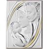Argenteria MB Quadro Sacra Famiglia in Argento PVD e Retro in Legno, Sacro Capezzale Capoletto 30x40 cm