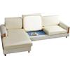 DZYP Copriseduta Divano in Pelle Elasticizzato PU Copricuscino, Impermeabile Protezione del Cuscino Sedile del Divano, Coprisedile per Divano Fodere per Cuscino (Beige,1 Posto)