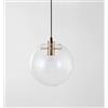 Qianliniuinc Lampadari Moderni Soggiorno Moderna in Vetro - Lampada a Sospensione Camera da Letto Bagno Cucina Lampadario Trasparente Interno(Oro/200MM)