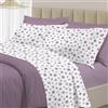PENSIERI DELICATI Completo Letto Matrimoniale 100% Cotone, Completo 250x300 Comprensivo di Lenzuolo Sotto, Lenzuolo Sopra e 1 Federa a due Volant, Made in Italy, Fantasia Dandy Rosa