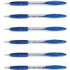 BIC - Set di 6 penne a sfera retrattili ATLANTIS Classic, punta media, 1 mm, colore: Blu