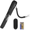 Flintronic Metal Detector, Impermeabile IP66, Detector Portatile a Scansione a 360°, con Luce LED e Batteria 9V, Indicatore LED Integrato e Luce di Allarme, per Caccia di Oro Tesoro -Nero