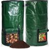 SUNOYA Composter, 2 pezzi rapida con coperchio riutilizzabile, compostiera da giardino pieghevole in plastica, per giardino, terrazza e balcone (34 galloni)