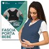 Koala Babycare Fascia Porta Bebe Neonato Facile da Indossare, Regolabile e Unisex - Marsupio Neonati Multiuso Adatto Fino a 9kg - Fascia Porta Bambino Antracite