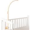 Promise Babe Baby Mobile Holder legno lettino, arcobaleno design curvo legno naturale Mobile Holder Playpen Baby Frame Bar appendere Wind Chime Bed Bell Crib Holder Arm Deco