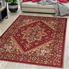 Mazovia Tappeto Salotto Moderno Orientale e Vintage Pelo Corto - Tappeti Soggiorno Turchi Originali - Tappeti Camera da Letto - Tappeti Salotto Grandi Dimensioni - Boredaux Rosso Scuro 200x300 cm