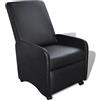 vidaXL Poltrona Pieghevole Reclinabile Relax Elegante Comoda Imbottita Morbida Arredo Casa Salotto Sedia a Sdraio in Similpelle Nera