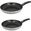 MA MAISON Set 2 Padelle Ø20/24 cm 【2 Pezzi】 Antiaderenti Antigraffio e in Alluminio per Cucinare + Manici Antiscivolo -Adatta a Gas Vetroceramica e Fornelli Elettrici- per Lavastoviglie