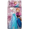 Disney Frozen, Lenzuolo Letto Singolo, Completo Letto Singolo Disney, Lenzuolo Sopra, Lenzuolo Con Angoli, Federa, Rosa, Disney, 100% Cotone, Prodotto Ufficiale