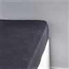 TODAY Lenzuolo con angoli, 90 x 190 cm, 1 persona, in jersey essenziale, carboncino