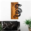 Wallity Elegante accessorio decorativo da parete in legno, noce e nero, 40 x 58 x 3 cm, 100% legno (3 cm) e metallo (1,5 mm), design unico per arredamento elegante della casa