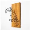 Wallity Elegante accessorio decorativo da parete in legno, color noce e nero, 58 x 60 cm, 50% legno (3 cm) e metallo (1,5 mm) | Unique Texture & Color Variations