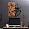 Wallity Elegante accessorio decorativo da parete in legno, 53 x 57 cm, 100% vero legno (3 cm) e metallo (1,5 mm), finitura unica noce e nera, perfetto per la decorazione della casa