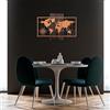 Wallity Elegante accessorio decorativo da parete, 58 x 85 cm, noce e rame, 50% legno (3 cm) e 50% metallo (1,5 mm), design unico