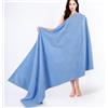 Cotton Paradise Asciugamano da bagno oversize, 100% cotone, 40 x 80 cm, asciugamano da bagno turco extra large per bagno, telo da bagno blu cielo