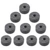 QUUPY 10 feltrini morbidi per piatti da batteria, accessori di ricambio per batteria, strumenti a percussione (grigio)