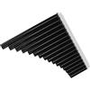 SALALIS Panflauto facili da imparare e da suonare Test rigorosi 16 tubi Flauto di Pan più resistente dei flauti di bambù con materiale ABS per la musica (Nero) flauto pan Flûtes de pan