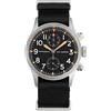 watchdives San Martin Orologi Cronografi Militari, 37mm Vetro Zaffiro SN0120 Orologio Pilota VK61 Orologi da Polso Casual Luminosi al Quarzo Orologio Sportivo Impermeabile 100M con Cinturino in Nylon, Nero