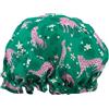 SMUG Cuffia da doccia impermeabile con fodera elastica, tre stampe disponibili, per doccia, cucina, salone spa, sonno, trucco, cuffia da doccia da donna, capelli lunghi e corti, ghepardo