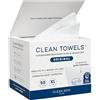 Clean Skin Club Clean Towels XL®, Salviette Viso 100% Biodegradabili Certificate USDA, Monouso, Approvate dall'Associazione Eczema, Struccanti Asciutte, Ultra Morbide, 50 Pezzi