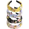 HUANMAYE Fasce per donne Adulte Donne Boho Ampio Nodo Turbante Tessuto Fascia per capelli Senza Scivolare Copricapo Elastico Cerchi per capelli Moda Accessori per capelli per donne e ragazze 4Pz.