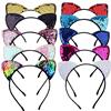 Meet-shop Cat Orecchio Fascia,lucido Carino Paillettes Fascia 10 Pezzi Glitter Donna Accessori per Capelli per La Vita Quotidiana Party Cosplay