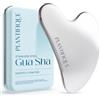 PLANTIFIQUE Gua Sha Viso Acciaio Inox | Guasha Pietra Massaggiatore Antirughe | Kit Skincare Face Massager | Idea Regalo Completo Facciale Corpo Piedi Massaggio Originale