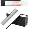 QWORK® 40 Pezzi Porta Etichette Magnetiche 30x100 mm, Scrivibili Con Pellicola Protettiva in Plastica Trasparente per Scaffali Metallici Armadietti e Lavagne Bianche