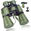 Daover Binocolo HD 10x50 per adulti, HD BAK4 prism FMC binocolo compatto impermeabile per concerti, birdwatching, escursioni, safari, caccia, visite turistiche (verde)