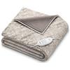Beurer Coperta elettrica Nordic HD75 - Marl Taupe,Telo traspirante in pelliccia sintetica per divano e letto, coperta riscaldante, con fibre di pile ultra morbide, lavabile in lavatrice, 180x130 cm