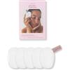 waschies Set di 5 tamponi di cotone sostenibili con sacchetti, 8 cm x 5 cm, 97% bottiglie di PET riciclate, Made in Germany, certificato OEKO TEX