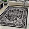 Mazovia Tappeto Salotto Moderno Orientale e Vintage Pelo Corto - Tappeti Soggiorno Turchi Originali - Tappeti Camera da Letto - Tappeti Salotto Grandi Dimensioni -Nero 160 x 230 cm