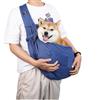 CYBERNOVA Piccolo trasportino per cani e gatti da 1,4 a 6,8 kg, con tasca, borsa a mani libere per cani, gatti, cuccioli, per viaggi e passeggiate all'aperto (blu)