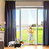 AWMDer Tenda Zanzariera Porta Magnetica, 120 x 215 cm Tende per Porte Francesi di Maglia, Chiuso Automaticamente Pieghevole Rete, Porte per Balconi Portefinestre Bianco