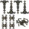 Srvauyea 8 Pezzi Cerniere in Bronzo Antico a T Decorative, Retrò in Lega di Zinco con Viti per Armadi, Porte, Portagioie, Mobili