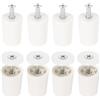 QUARKZMAN 8Pz Ferma Tapparelle plastica resistente da 28 mm, Tappi D'Arresto Tappo di Arresto per Tapparella in Plastica con Rondelle e Viti per Tapparelle Stecche per Tapparelle, Bianco
