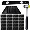 Mudoulu 23 Pezzi Kit Montaggio Laminato, Kit di Installazione per Pavimenti in Laminato 20 Distanziatori Pavimento, Martello di Gomma a Doppia Faccia, Robusto Blocco per Maschiare, Barra di Trazione Incastro