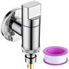 WISIRENT Rubinetto Lavatrice WISIRENT, 1/2 e 3/4 Argento, Acqua Stop Rapida, Apertura Angolo, Valvola Ad Angolo, Montaggio A Parete, Rubinett Della Lavatrice