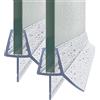 HY-RWML 2 guarnizioni per doccia, 100 cm, per vetro di spessore 4 mm, 5 mm, 6 mm, per porta della doccia, per box doccia, impermeabile, paraspruzzi regolabile