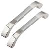 GUWINA 6 Pezzi Maniglia per Mobili Cucina 128mm, Moderni Argentato Maniglia per Porta Maniglie Cassetti in Lega di Zinco Manopole per Cassetto Dell'Armadio Armadio Bagno con Viti