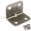 Zernnis (50 Pezzi) Staffe angolari a L in acciaio inossidabile per connettori d'angolo, staffe per scaffali in legno, 32x25x25mm