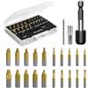 Nuovoware 22 PCS Set di Estrattore di Viti Danneggiate per Viti Rotte e Spellati, in Acciaio HSS 4341 Kit Estrattore Viti di Rimozione Bulloni Rotti per la Rimozione di Viti Spogliate e Rotte, D'oro