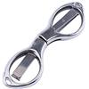 Oumefar Mini forbici pieghevoli portatili in acciaio inossidabile Portachiavi Forbici pesca Pacchetto carta blister Forbici tascabili viaggio Forbici pieghevoli di sicurezza(Argento)