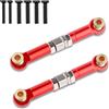 BOXOB 2 Pezzi Parti Metallo Direzione Aggiornate per 1/14 MJX Hyper Go H14BM 14209 14210 Auto RC Accessori Direzione (Rosso)
