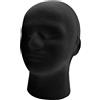 perfk Espositore per testa di manichino Espositore per testa di uomo nero resistente in schiuma leggera e stabile per display Copricapo Posticci Cuffie, Pacchetto OPP